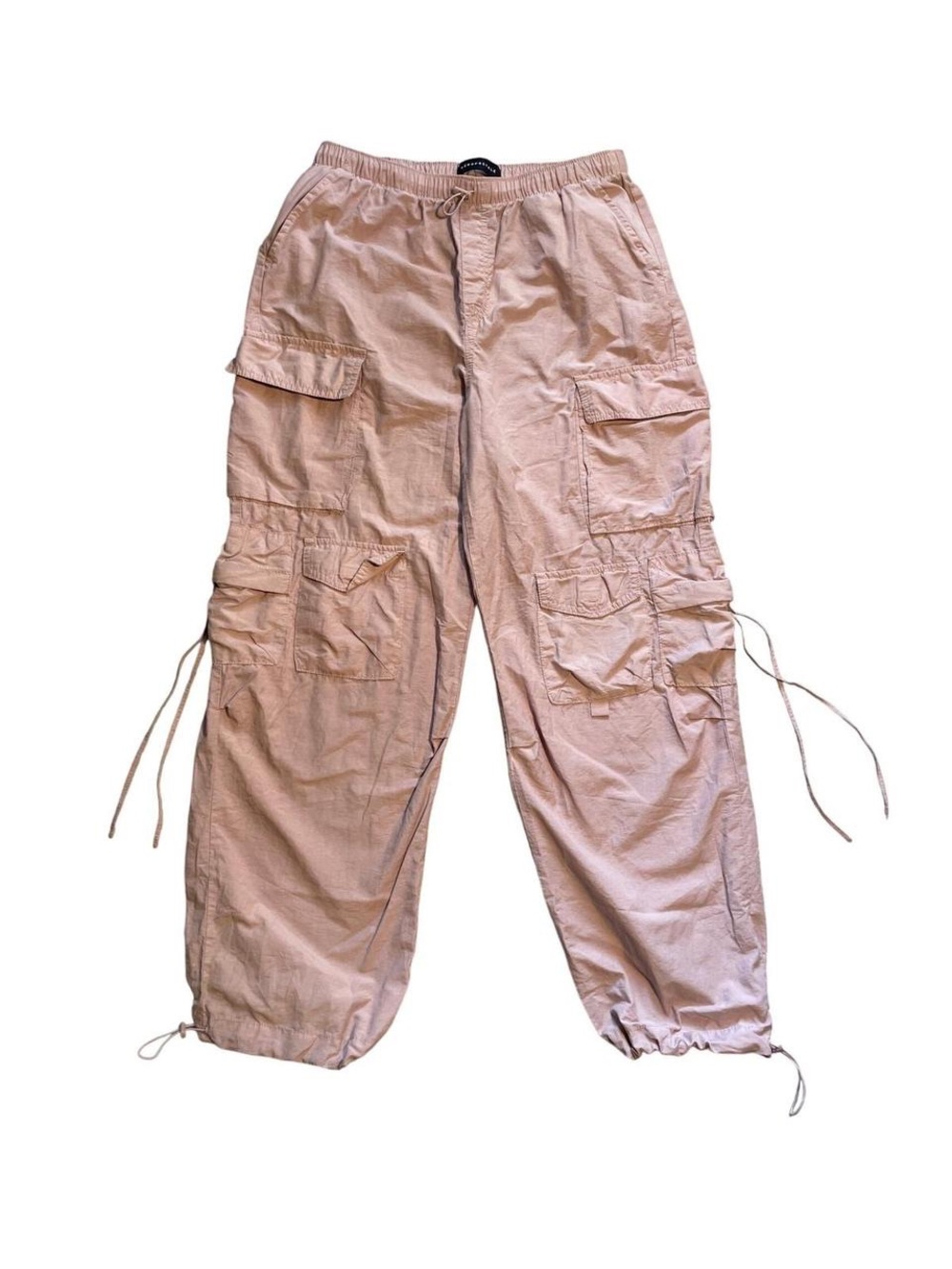 Aeropostale Parachute Pants in Light Pink - Relaxed Fit with Drawstring Ankles